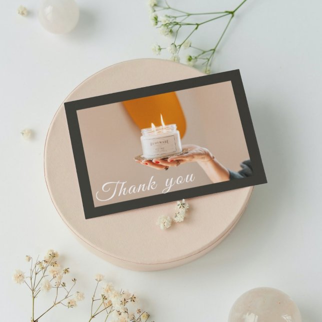 Elegante Anweisungen Candle Care Dankeschön Karte (Von Creator hochgeladen)