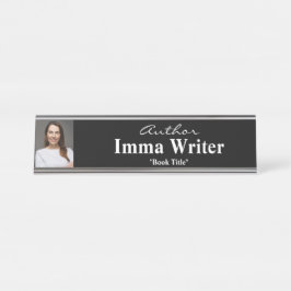 Elegante Anzeigentabelle für Name und Foto Schreibtischnamensplakette