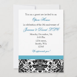 Elegante aqua Corporate Party Einladung