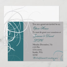 elegante aqua Corporate Party Einladung