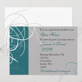 elegante aqua Corporate Party Einladung