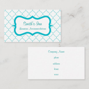 Elegante Aqua-Muster Visitenkarte