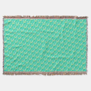 Elegante Aquamarin-Aquarell-Blütenblüte Decke