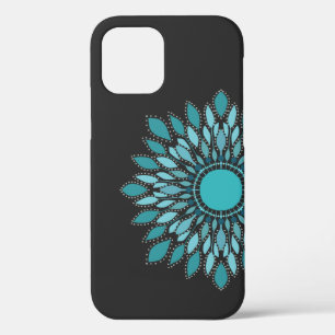 Elegante Aquamarin Lotus Blume Mandala Case-Mate iPhone Hülle
