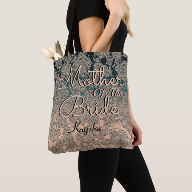 Elegante Aquamarine Champagnermutter Tasche (Von Nahem)