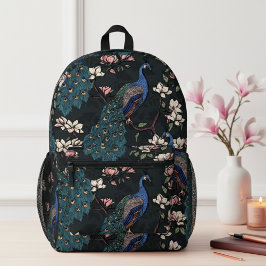 Elegante, Aquamarine Friedhöfe & Magnolia Blume Sc Bedruckter Rucksack