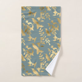 Elegante Aquamarine Goldbrille Handtuch