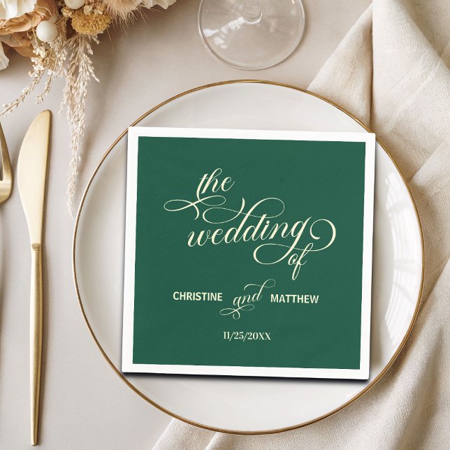 Elegante Aquamarine Hochzeit Serviette (Von Creator hochgeladen)