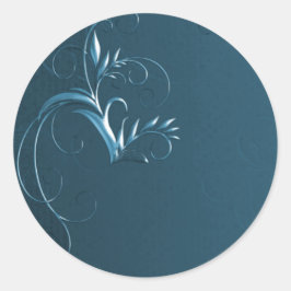 Elegante Aquamarine Hochzeiten Umschlag Aufkleber