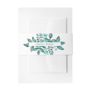 Elegante Aquamarine Landschaft Wasserfarben Modern Einladungsbanderole