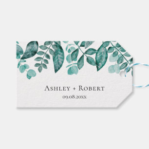 Elegante Aquamarine Landschaft Wasserfarben Modern Geschenkanhänger