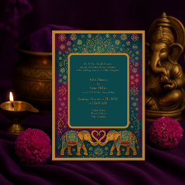 Elegante aquamarine Mandala-Hochzeit Einladung