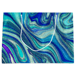 Elegante Aquamarine Paua Rainbow Muschel Inspirier Große Geschenktüte