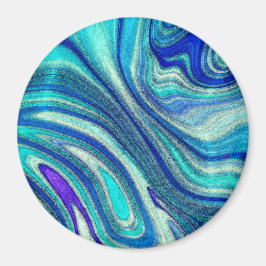 Elegante Aquamarine Paua Rainbow Muschel Inspirier Magnet
