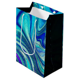 Elegante Aquamarine Paua Rainbow Muschel Inspirier Mittlere Geschenktüte