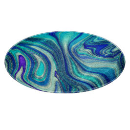 Elegante Aquamarine Paua Rainbow Muschel Inspirier Schneidebrett