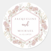 Elegante Aquarell-Blumen-Wildblumen-Hochzeitsklass