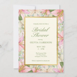 Elegante Aquarell Blumendusche Einladung