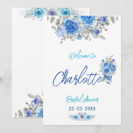 Elegante Aquarell Blumendusche Einladung