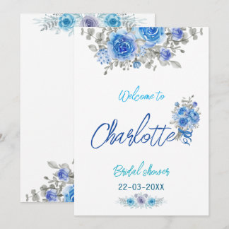 Elegante Aquarell Blumendusche Einladung