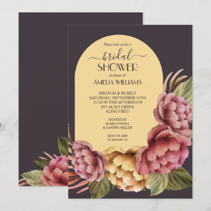Elegante Aquarell Blumendusche Einladung