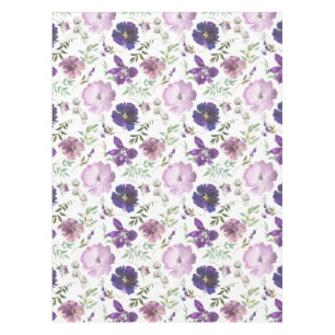 Elegante Aquarell-Blumenrosen Lavendel Lila Tischdecke