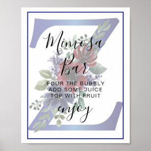 Elegante Aquarell-Darstellung eines roten und blau Poster