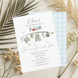 Elegante Aquarell Ein kleiner Fischer 4 Einladung