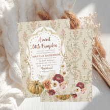 Elegante Aquarell Eine süße kleine Kürbis-Boho-Ba