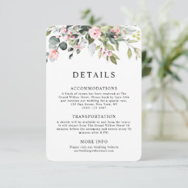 Elegante Aquarell Florale Eukalyptus Hochzeit Begleitkarte
