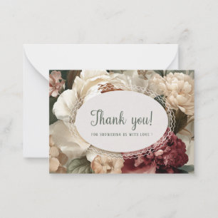 Elegante Aquarell-Frühlingswildblumen-Notizkarte Mitteilungskarte