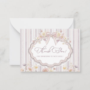 Elegante Aquarell-Frühlingswildblumen-Notizkarte Mitteilungskarte