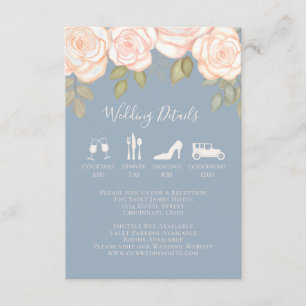 Elegante Aquarell-Rosé-Blumen-Kalligrafie-Foto Begleitkarte