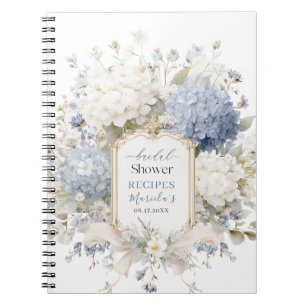 Elegante Aquarell Royal Botanique Hortensie  Braut Notizblock