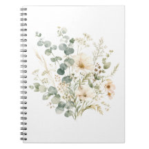 Elegante Aquarell-Wildblumen & Eukalyptus 