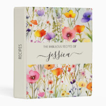 Elegante Aquarell-Wildblumen Skriptname Rezept