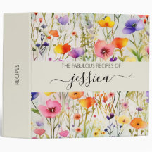 Elegante Aquarell-Wildblumen Skriptname Rezept