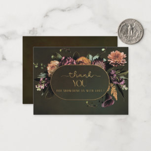 Elegante Aquarellbänder Floral Baby Dusche Mitteilungskarte