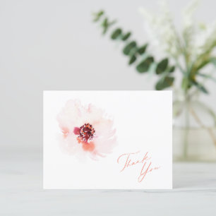 Elegante Aquarellblume Vielen Dank Postcard Postkarte