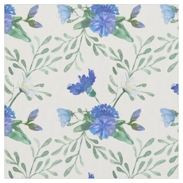 Elegante Aquarellblumen Stoff (Nahaufnahme)