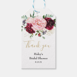 Elegante Aquarelldusche Geschenkanhänger
