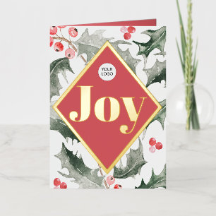 Elégante aquarelle Affaires Cartes de Noël Logo