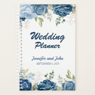 Elégante aquarelle bleu Rose Mariage floral