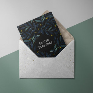 Elégante aquarelle branches Carte de Pâques