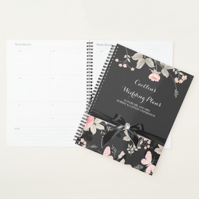 Elégante aquarelle chic Floral et papillon (Devant avec enveloppe)