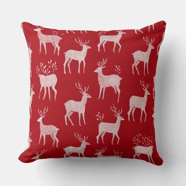 Elégante aquarelle Coussin d'arbre de Noël (Recto)