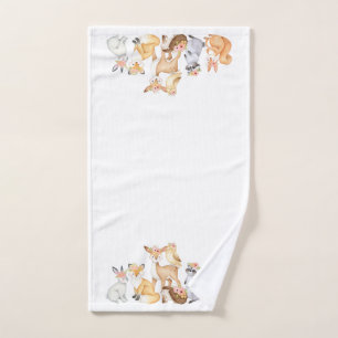 Elégante aquarelle festive Hiver Bois Animaux