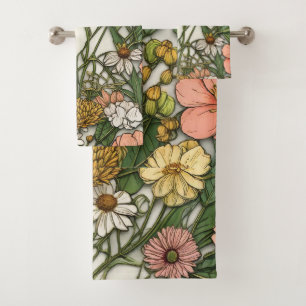 Elégante aquarelle fleurie décorative attirant l'o