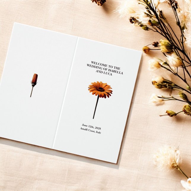 Elégante aquarelle Florale Bold Coucher de soleil  (Créateur téléchargé)