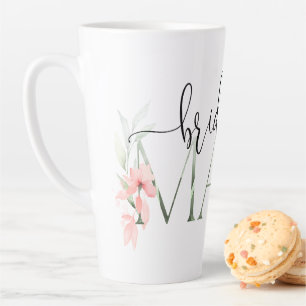 Elégante aquarelle Florale Bridesmaid Latte Mug